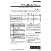 Honeywell Q539H Subbase manual cover