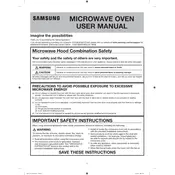 Samsung ME18H704SFB Microwave manual cover