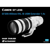 Canon Ultrasonic EF200-400mm f 4L IS USM Extender 1.4x manual cover