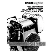 Kohler K141 Engine manual cover