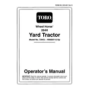 Toro Wheel Horse 264-H 72043 Tractor manual cover