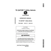 John Deere TX Gator Utility Vehicle manual cover