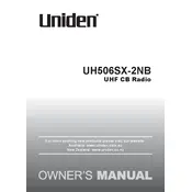 Uniden UH506SX-2NB Radio manual cover