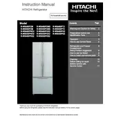 Hitachi R-WB480P2MS Refrigerator manual cover