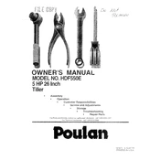 Poulan Pro HDF550E Tiller manual cover