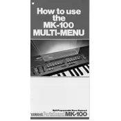 Yamaha MK-100 Keyboard manual cover