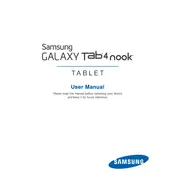 Samsung Galaxy Tab 4 10.1 Nook Wi-Fi SM-T530NZWUBNN Tablet manual cover