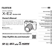 Fujifilm X-E2 Camera manual cover