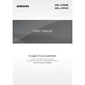 Samsung HW-J7501R Soundbar manual cover