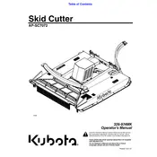 Kubota AP-SC7072 Cutter manual cover