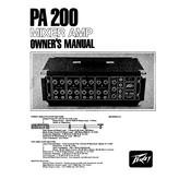 Peavey PA 200 Mixer manual cover