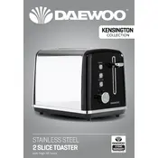 Daewoo Kensington 2 Slice Toaster SDA1583 Toaster manual cover