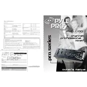 Pyle PYD1100 Mixer manual cover