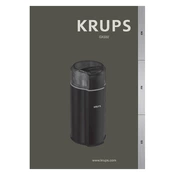 Krups GX332B50 Coffee Grinder manual cover