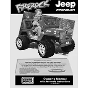 Power Wheels Mattel Firerock Jeep Wrangler 73610 Toy manual cover