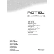 Rotel RB-1510 Amplifier manual cover