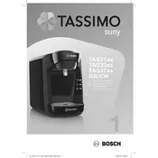 Bosch TASSIMO TAS3107CH Coffee Machine manual cover