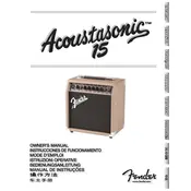 Fender Acoustasonic 15 2313700000 120V 60Hz Amplifier manual cover