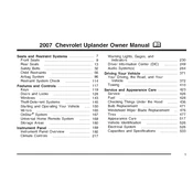 Chevrolet Uplander 2007 manual cover