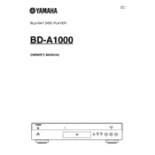 Yamaha BD-A1000 Disc Player manual cover