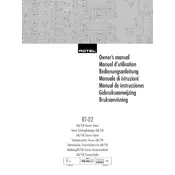 Rotel RT-02 Tuner manual cover