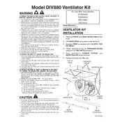 Viking DIV880 880 CFM Ventilator manual cover