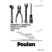 Poulan Pro HDF550D Tiller manual cover