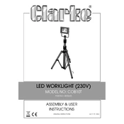 Clarke 4003620 COB10T 230V LED Worklight manual cover