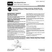 Toro Ultra 51599 Vacuum manual cover