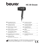 Beurer HC 35 Ocean Hair Dryer manual cover