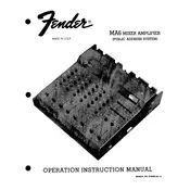 Fender MA6 Mixer Amplifier Audio Mixer manual cover