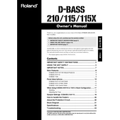 Roland D-Bass 115 manual cover