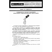 Shure 547 Microphone manual cover