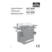 Kity 2638 102638116 Planing Machine manual cover