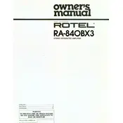 Rotel RA-840BX3 Amplifier manual cover