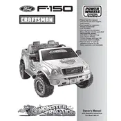 Power Wheels Mattel Ford F-150 Craftsman M9779 Toy manual cover