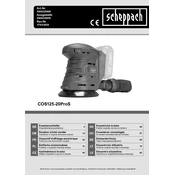 Scheppach COS125-20ProS 5909220900 Sander manual cover