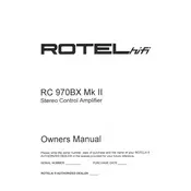 Rotel RC-970BX MKII Amplifier manual cover