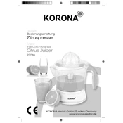 Korona 27010 Juicer manual cover