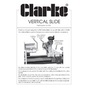 Clarke 7610750 Vertical Slide manual cover