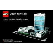 LEGO United Nations Headquarters 21018 Construction Set manual cover