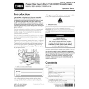 Toro Power Clear 1128OHXE 38803 Snow Thrower manual cover