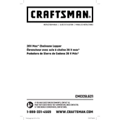 Craftsman CMCCSL621D1 Chainsaw manual cover