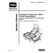 Toro Z Master 7500-D Series 72096 Mower