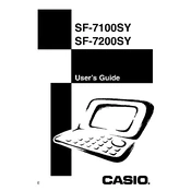 Casio SF7100 Digital Diary manual cover