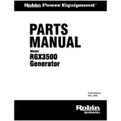 Subaru Robin RGX3500 Generator manual cover