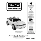 Power Wheels Mattel Ford Mustang CHP08 Toy manual cover