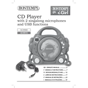 Bontempi 43 9972 CD Player manual cover