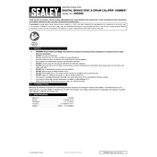 Sealey VS0566 Caliper manual cover