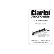 Clarke 7630115 CLL500 Lead Leveller Maintenance Safety manual cover